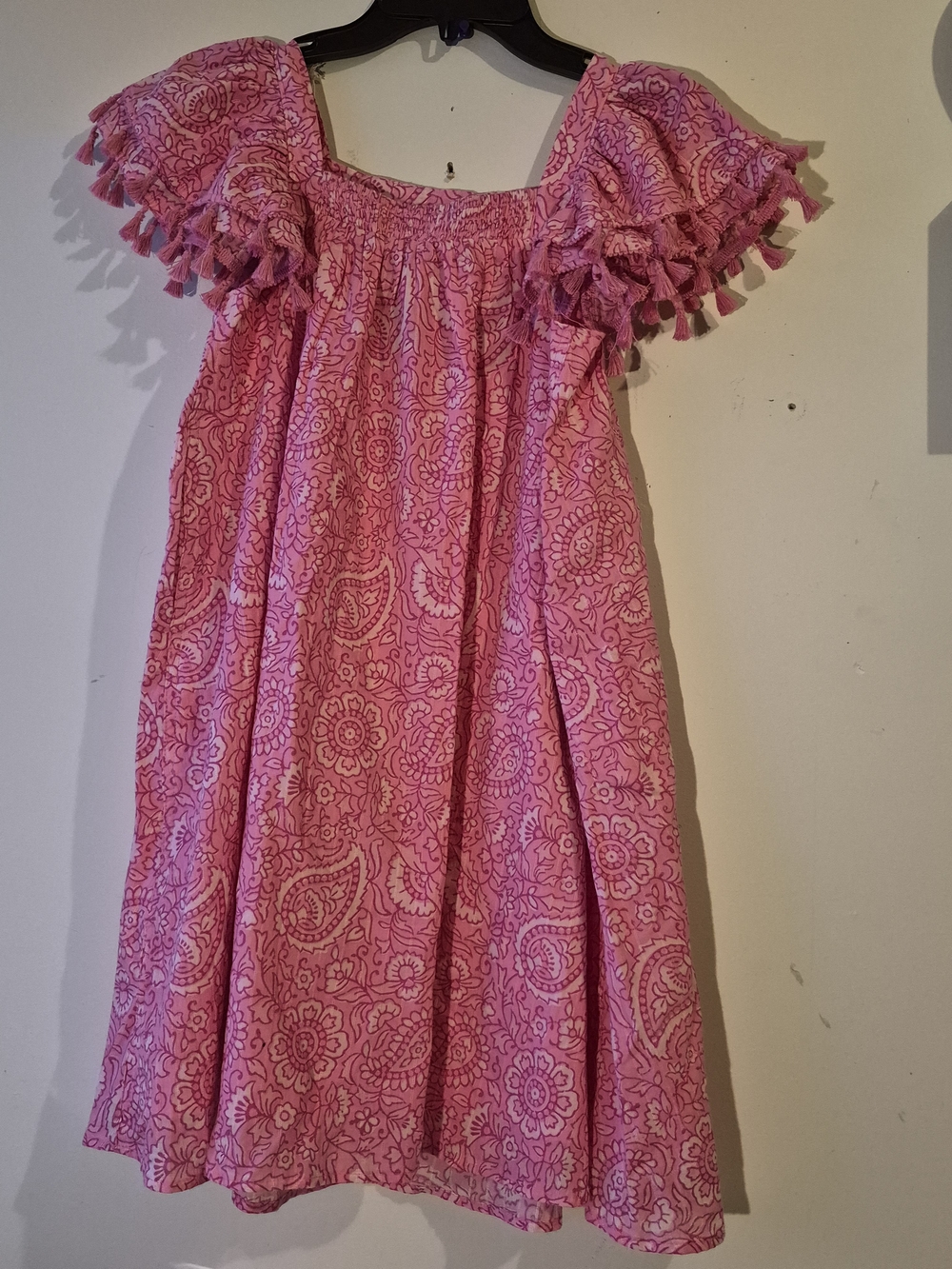 Roller Rabbit Pink Paisley Tassel-Sleeve Midi Dress - Picture 3 of 3